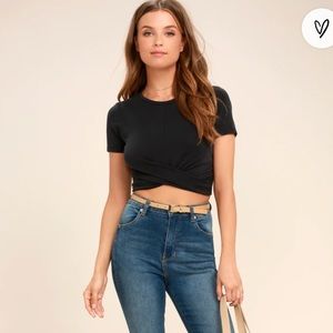 Black Lulu Crop Top